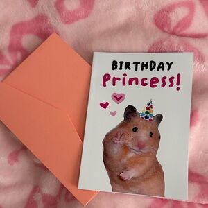 Hamster birthday card